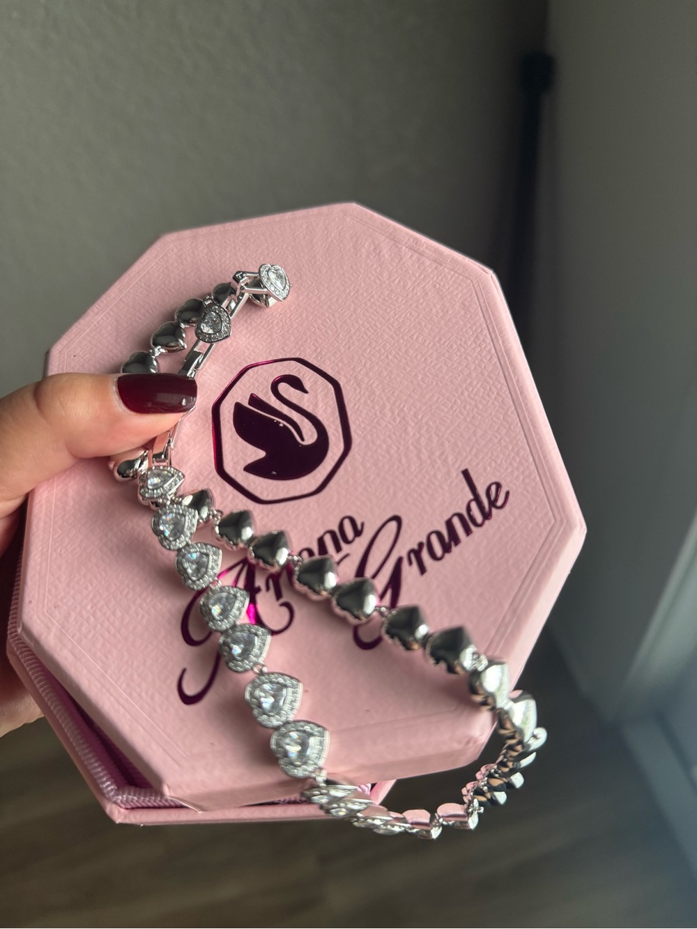 Ariana Grande Silver Heart necklace